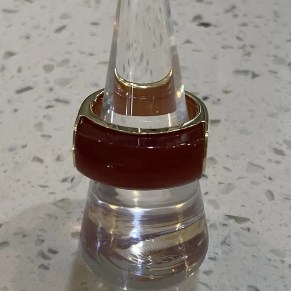 14k Solid Gold Jacket Ring + 3 Natural Jade Rings - Picture 7 of 9